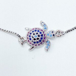 Adjustable Silver Turtle Bracelet