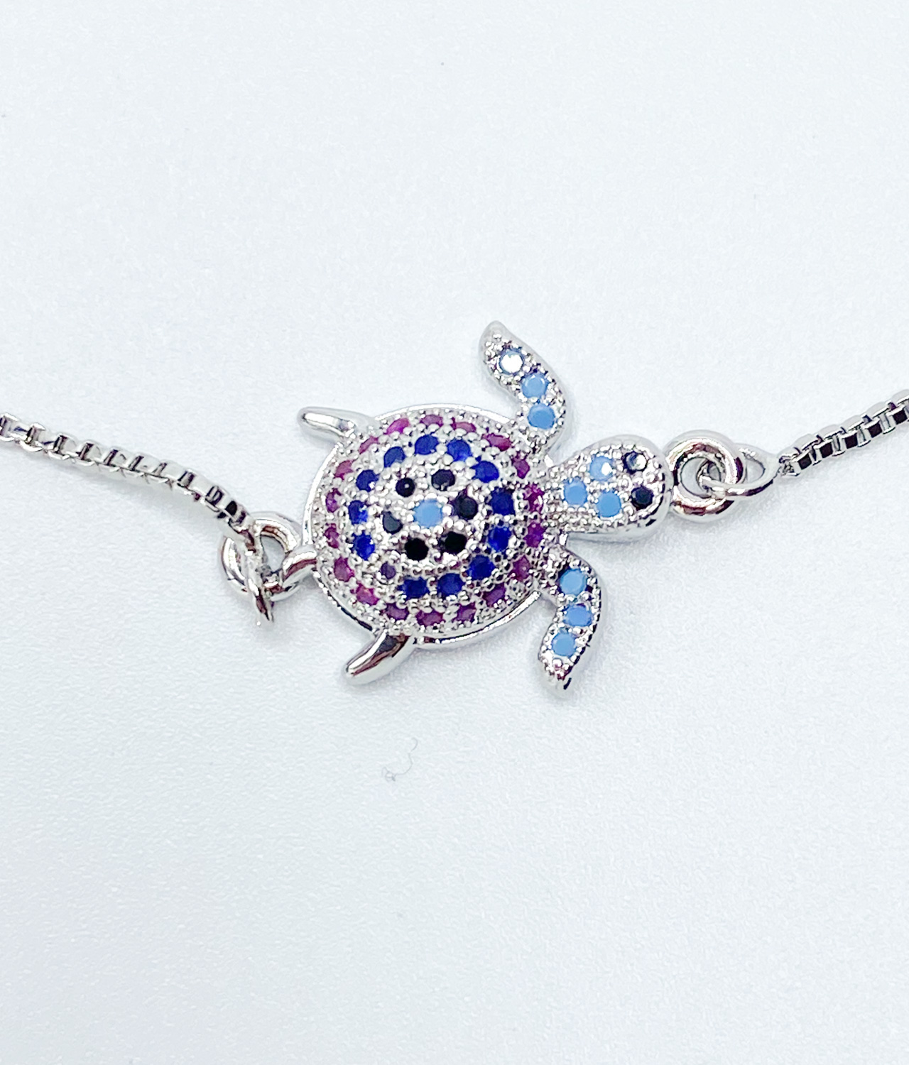 Adjustable Silver Turtle Bracelet