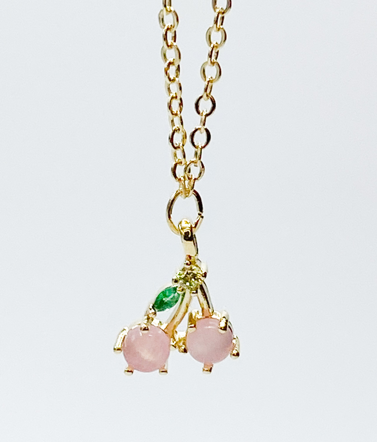 Cubic Zirconia Cherry Necklace