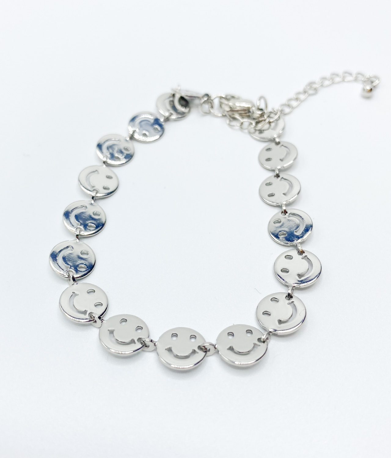 Silver Smiley Face Bracelet