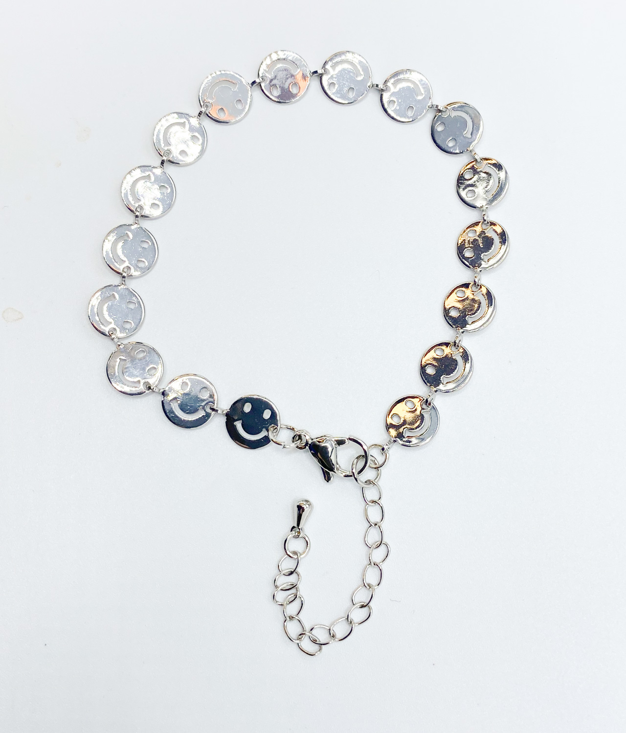 Silver Smiley Face Bracelet