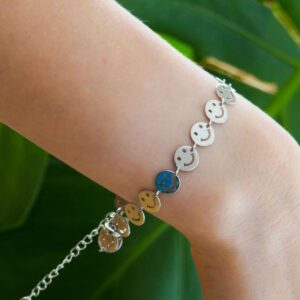Silver Smiley Bracelet for young girls or boys