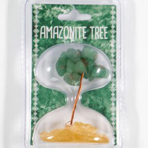 Amazonite Bonsai Tree - Made with Crystal Bonsai Healing Stones - Healing Chakra Crystals