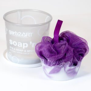 Cotton Candy scented Soap-n-Pouf