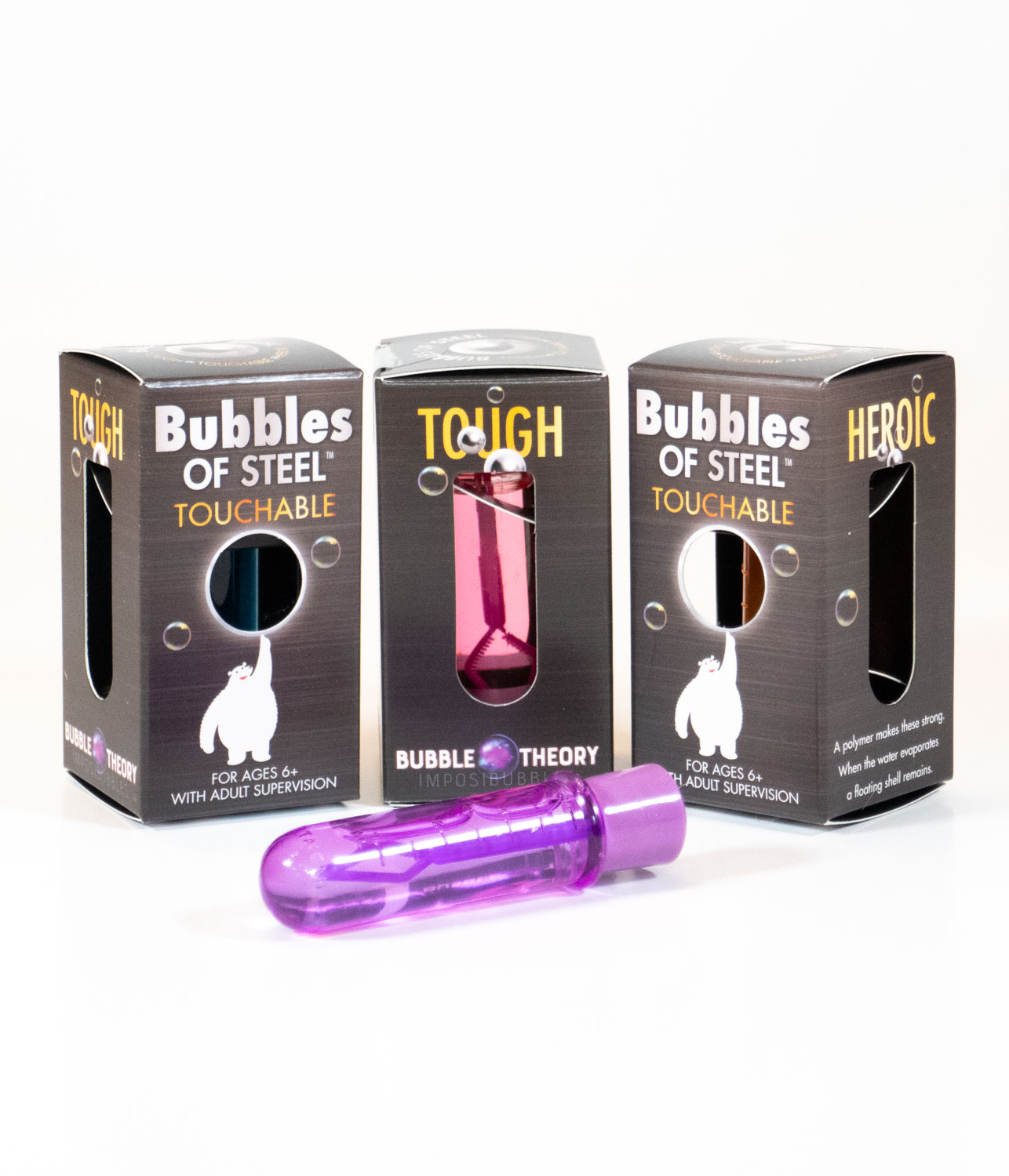 Bubbles of Steel - fun bubble blowing toy by Bubble Theory