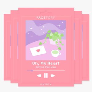 Oh My Heart calming sheet mask facemask by Facetory
