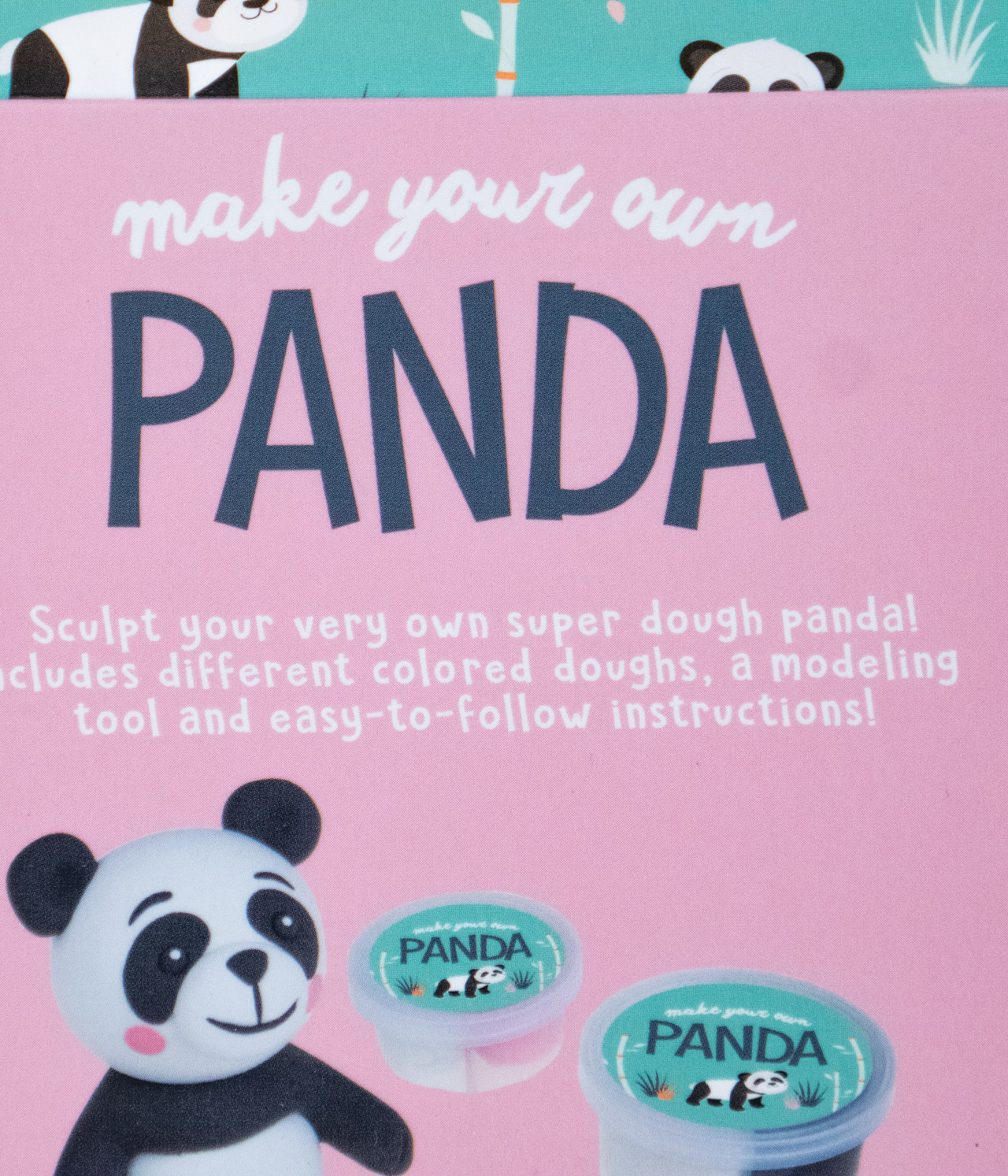 Make your own panda craft kit - close