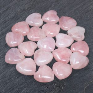 Rose Quartz stone heart collection