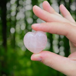 Rose Quartz stone heart
