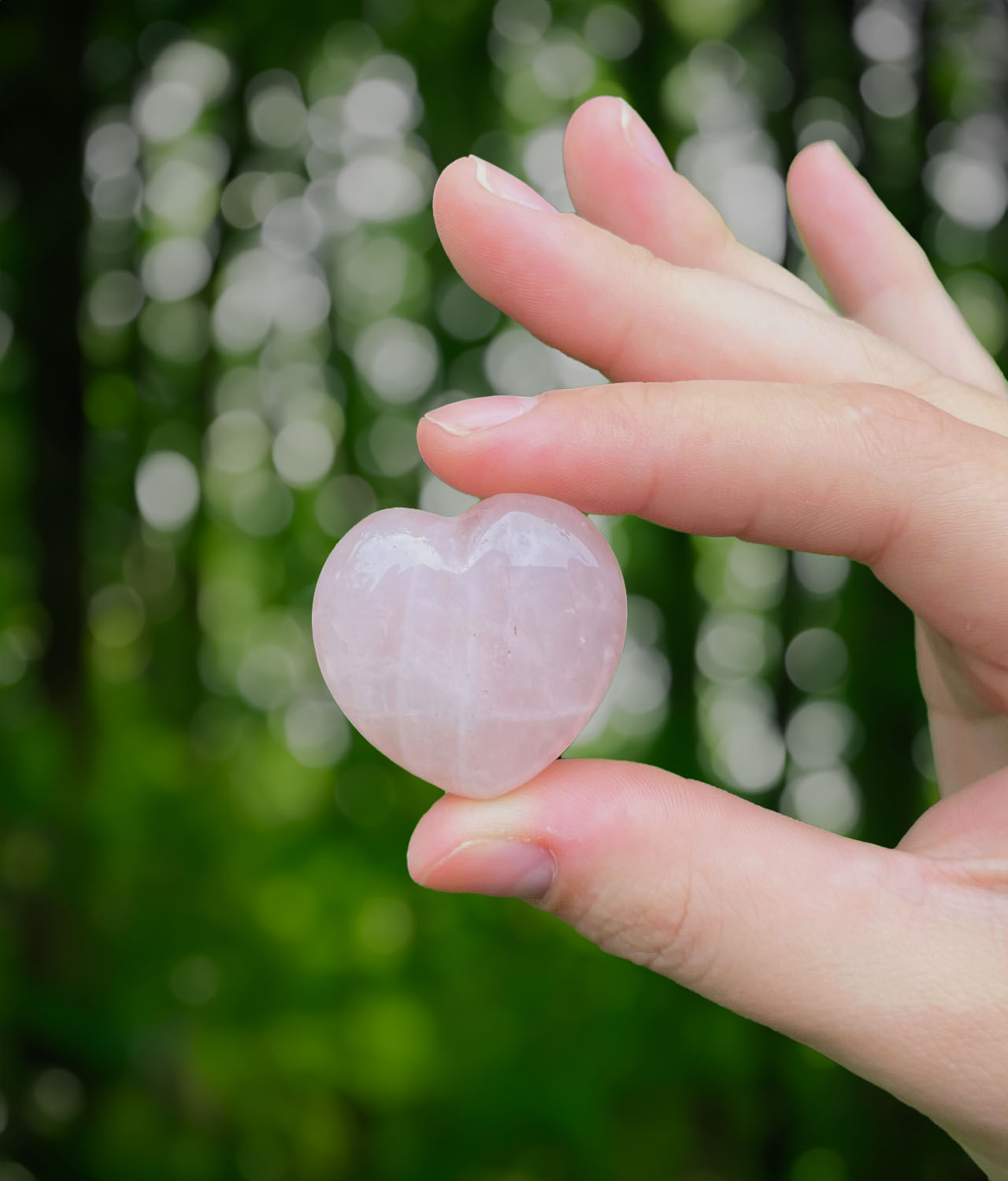 Rose Quartz stone heart
