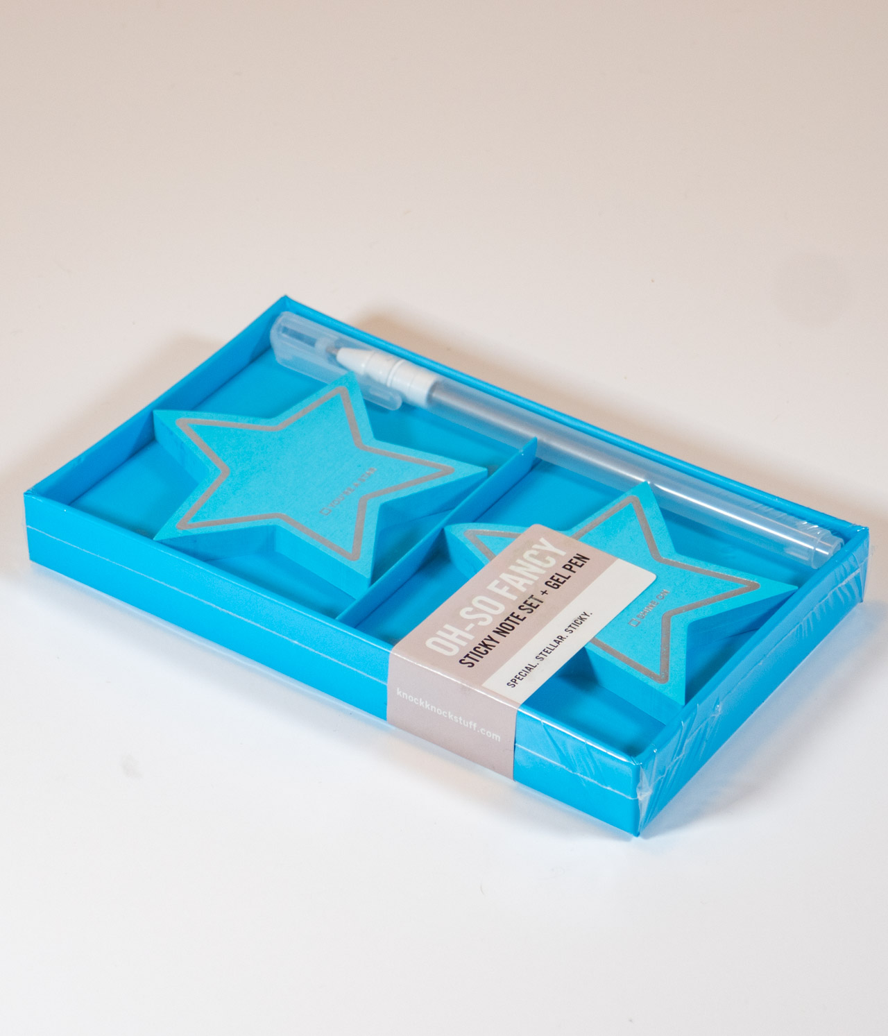 blue star sticker set with pen