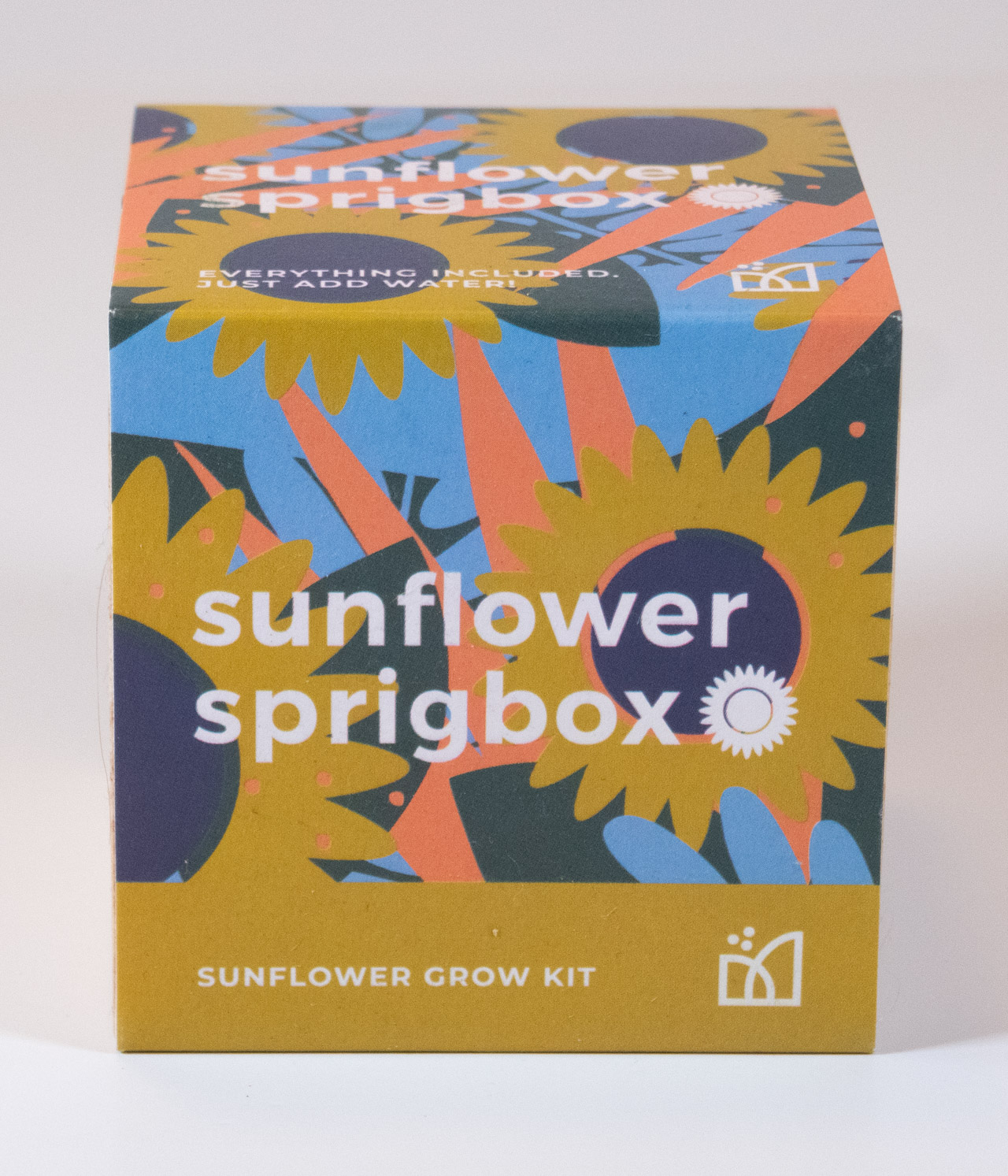 Sunflower Grow Kit in a box - Sunflower Sprigbox growing kit - front