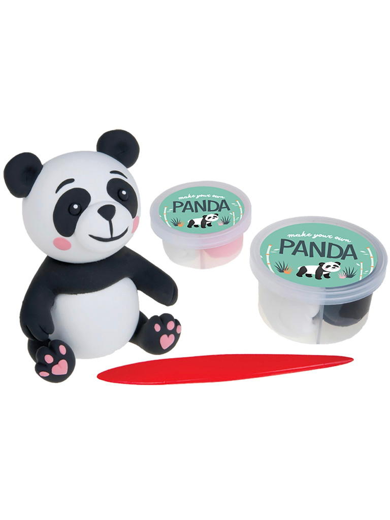 make your own panda kit packaging – sculpting dough set for kids