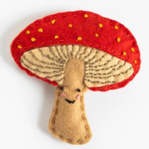 Felting kit - Marta the Marvelous mushroom - wool felt diy