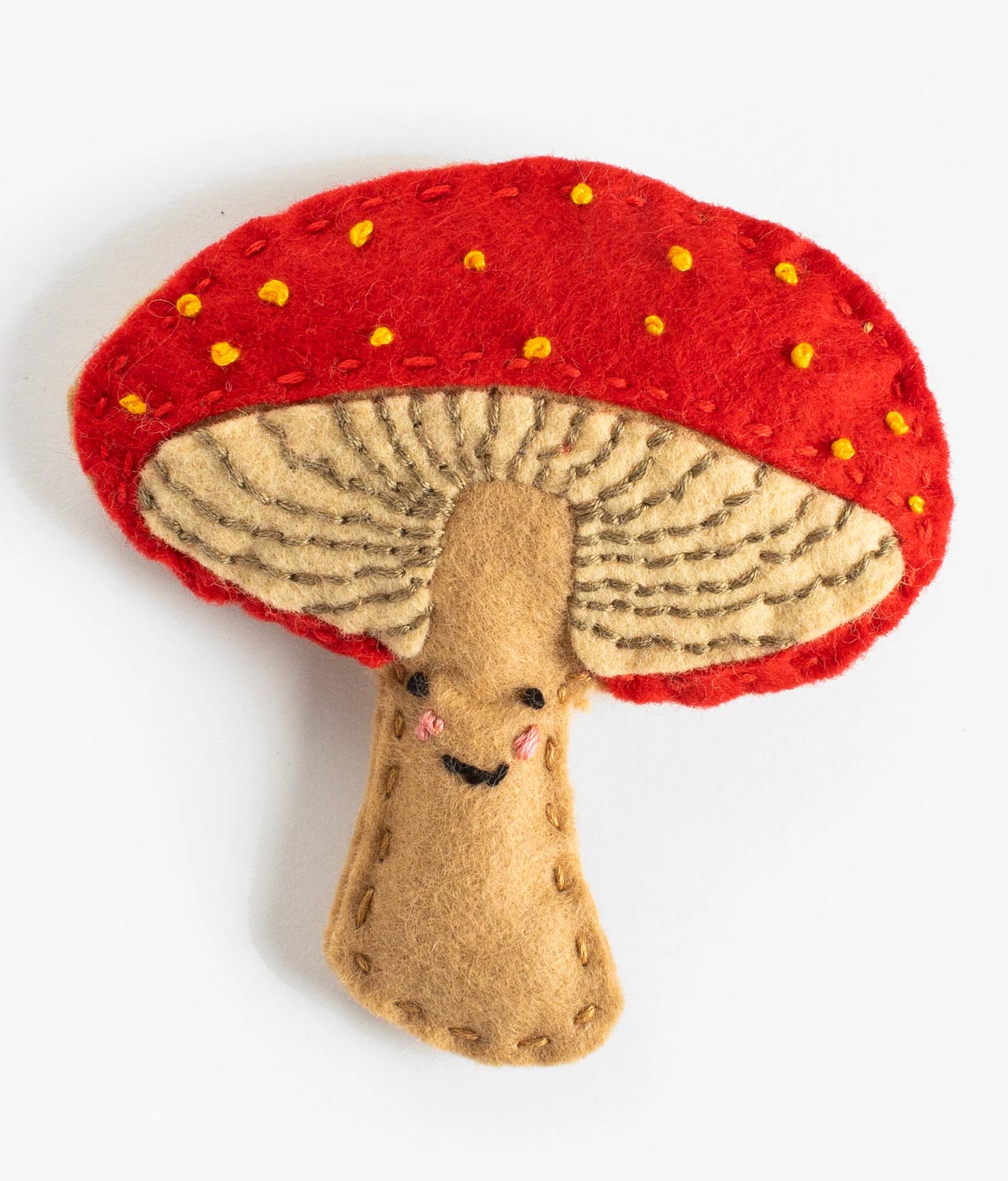 Felting kit - Marta the Marvelous mushroom - wool felt diy