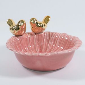 Gold bird trinket and jewelry dish gift