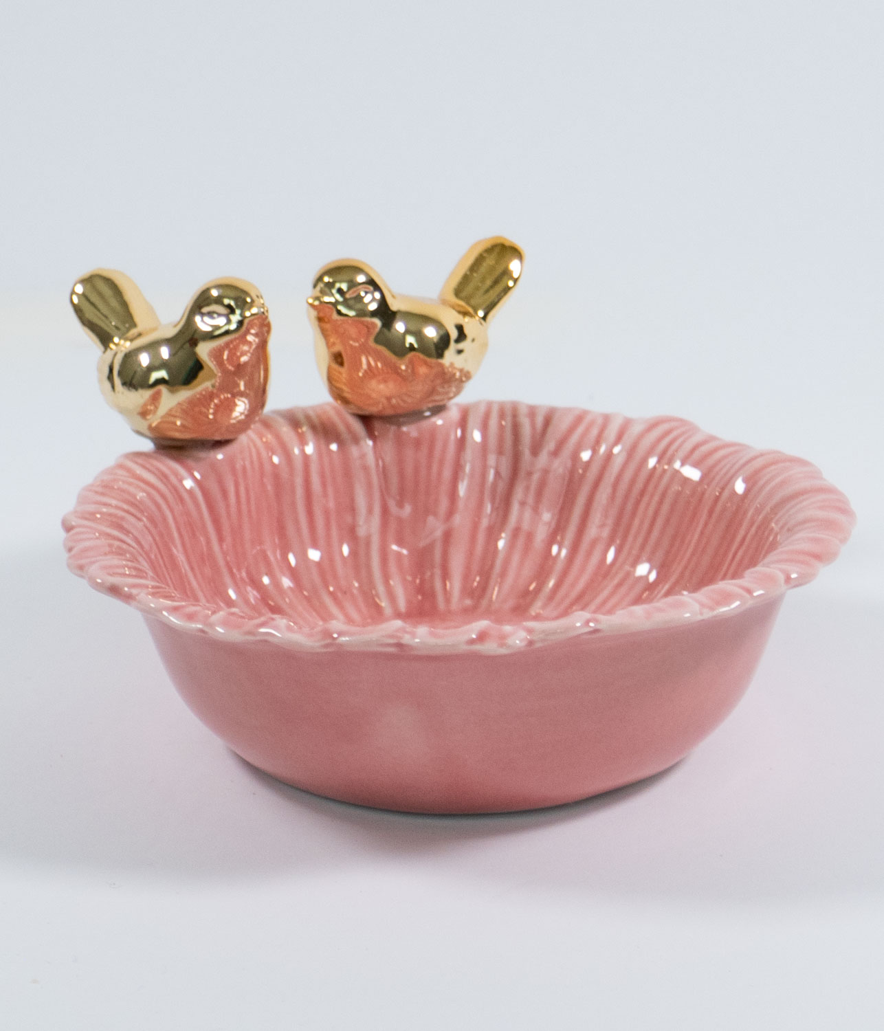 Gold bird trinket and jewelry dish gift