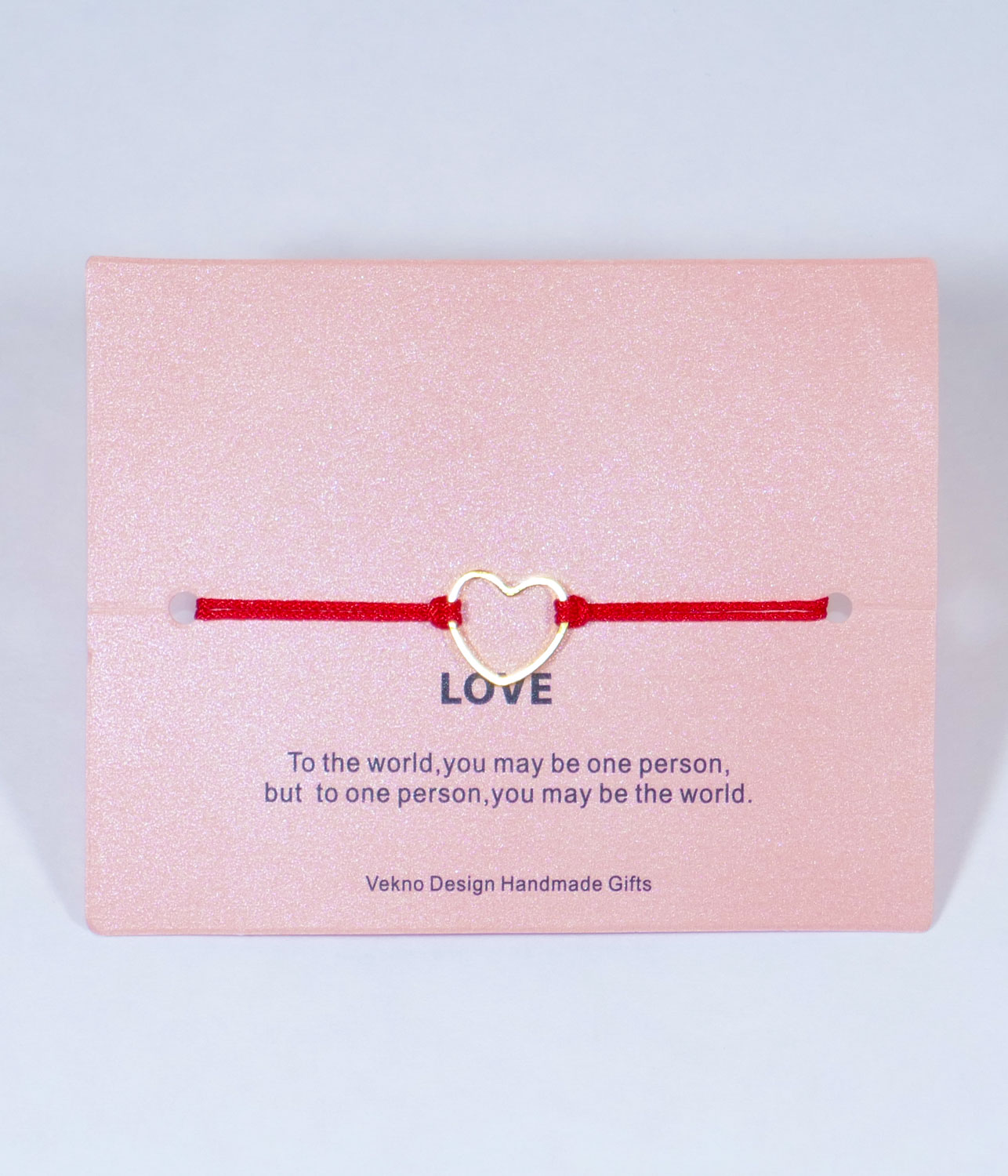 Love bracelet, red band with gold heart teen tween girl jewelry