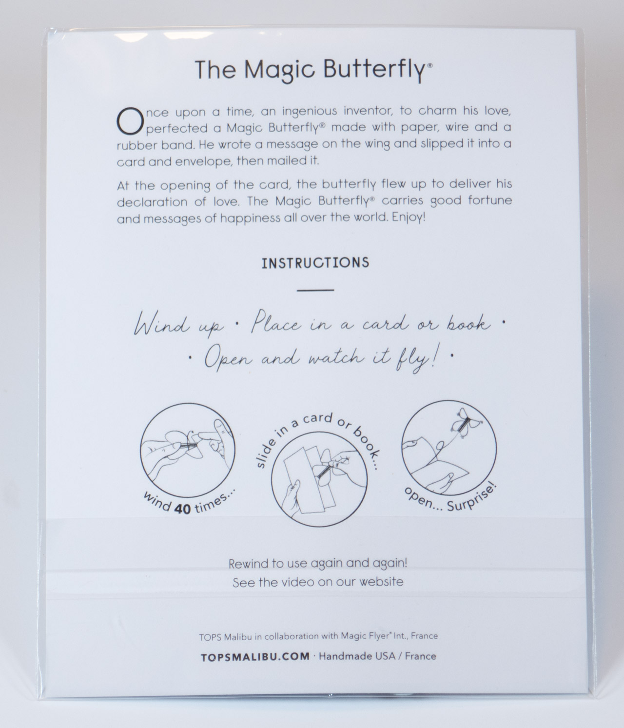 Tops Malibu Magic Wind Up Butterfly gift
