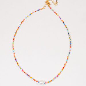 Glass Seedbead & Pearl Necklace