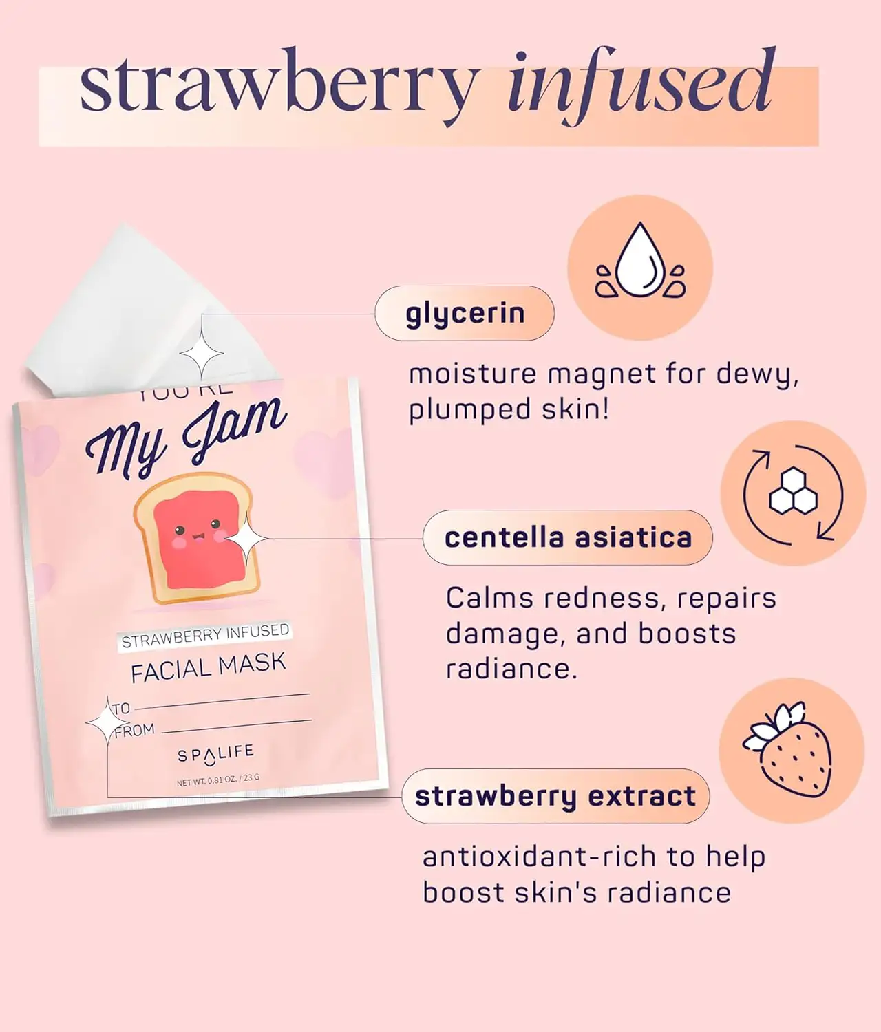 You are My Jam facial mask gift for girls - benefits