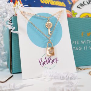 BOTI Box Lock and Key necklace for girls gift
