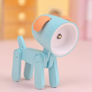 Nightstand Lamp - mini dog model in a room
