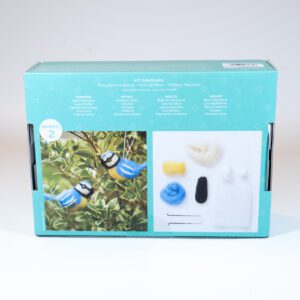 Blue Tit bird need felting kit box reverse side