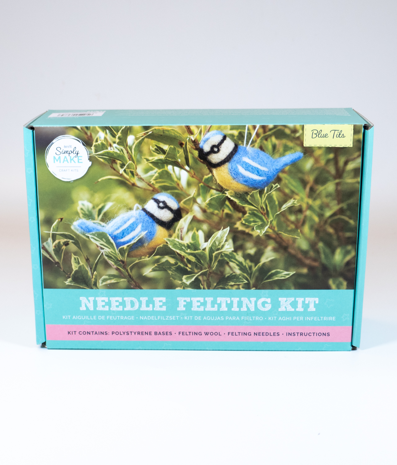 Blue Tit bird need felting kit box front