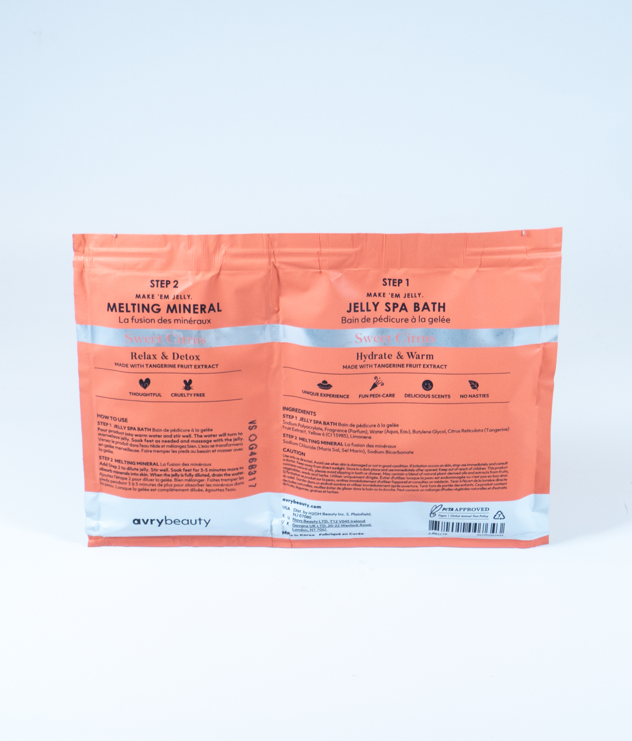 Gel Ohh! Jelly Spa Bath - back of pack