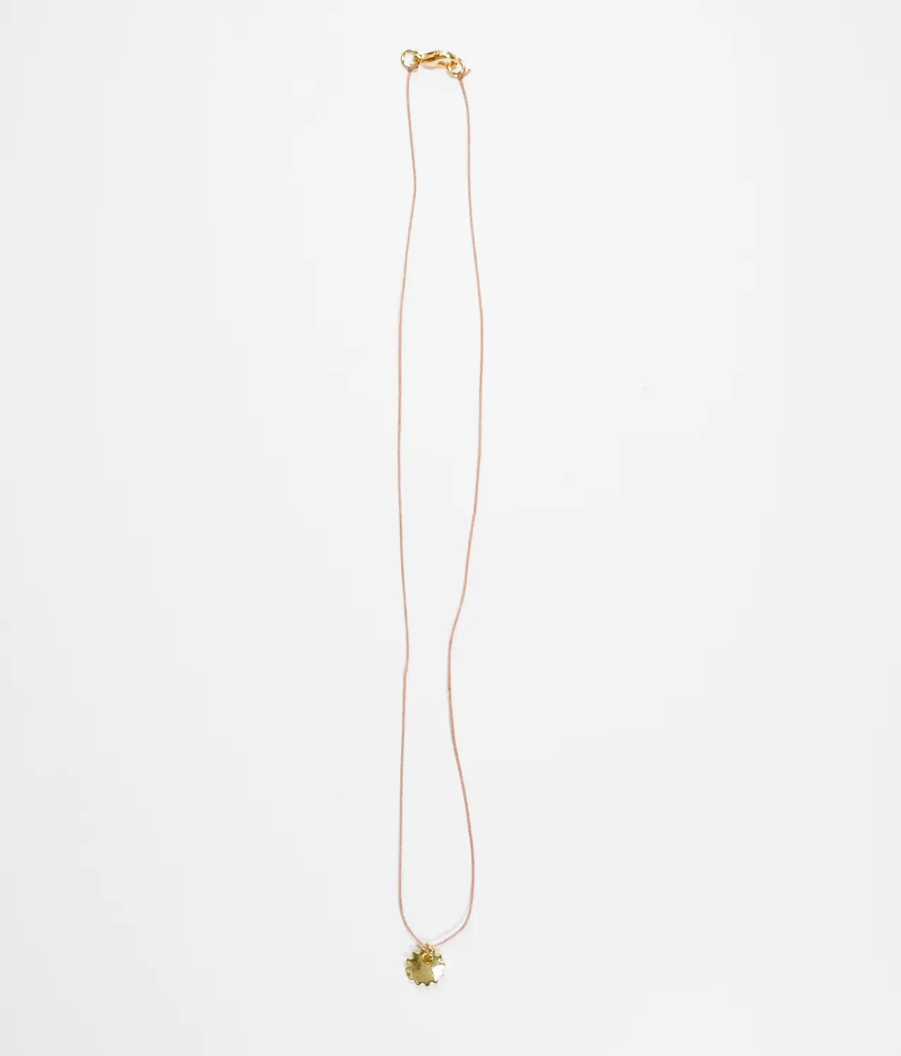 Gold sunshine pendant necklace - full view