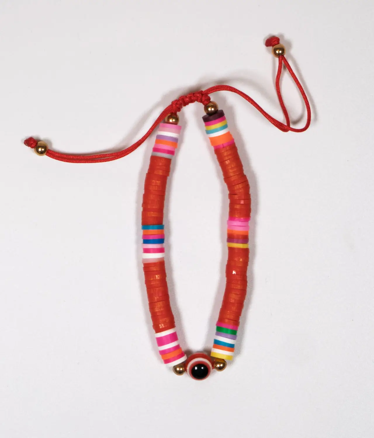 heishi bracelet in red