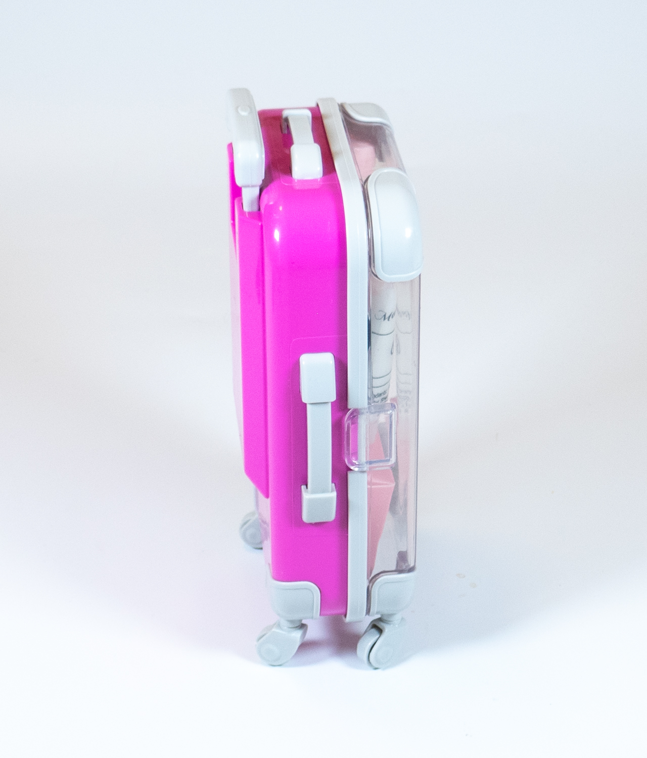 Mini suitcase with bath and body gifts for girls - side view