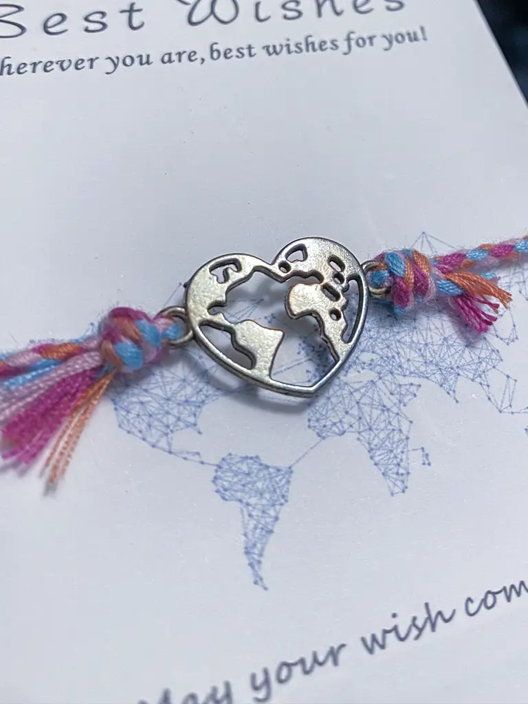 Adjustable Earth Heart Bracelet – Earth Day Gift for Girls