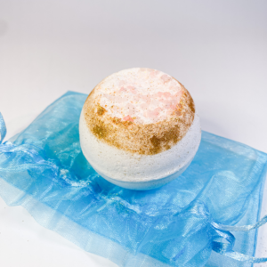 Fun glittery bath bomb resembling a geode