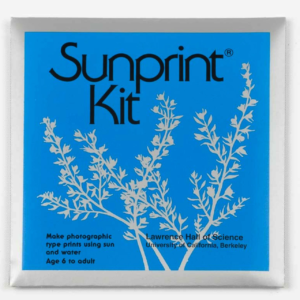 Sunprint Kit contents including paper, acrylic sheet, and instructions