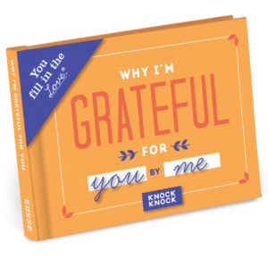 Front cover of “Why I’m Grateful” fill-in-the-blank book — a thoughtful gratitude gift for tween girls